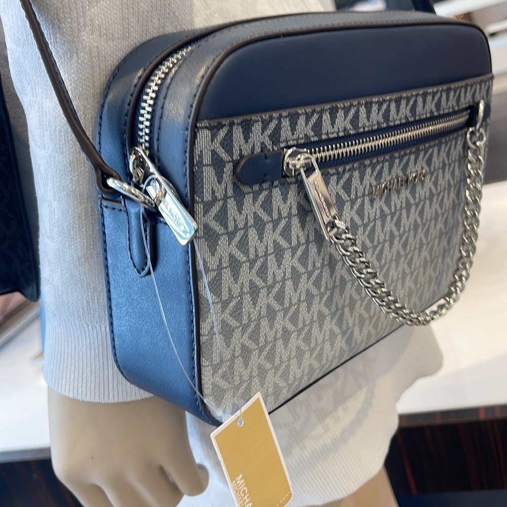 Michael Kors Jet Set Lg Ombré Signature Logo East West Crossbody Body
Navy 
NWT - Picture 10 of 16